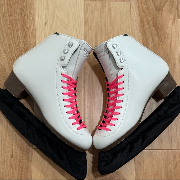 Riedell Emerald Model 119W Ladies Womens White Figure Ice Skates Size 7.5 - Picture 10 of 12